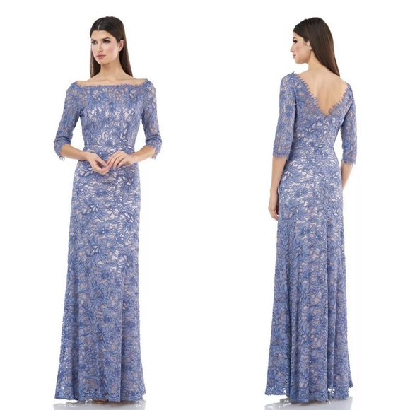 NWT JS Collections Gown Peri Nude Size 4 Boatneck - Picture 1 of 7